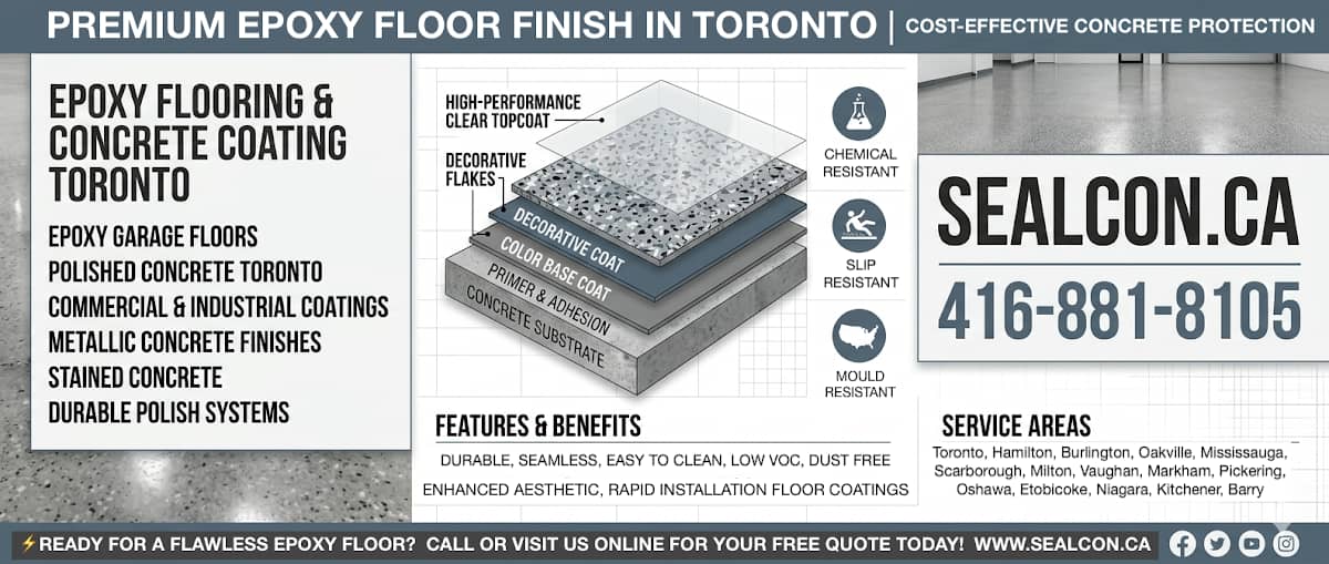 Epoxy flooring, concrete coatings @ sealcon
