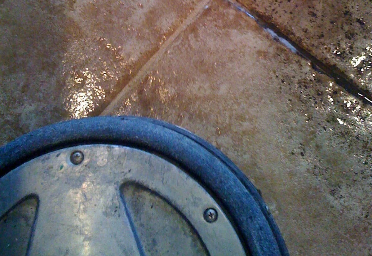Grout,tile,concrete grinder and polishing and stone cleaning by Grout Clinic: concrete work photographed at the business, 2 of 2