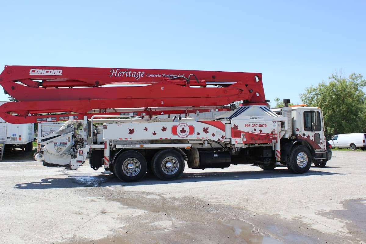 Heritage Concrete Pumping Limited: concrete work photographed at the business