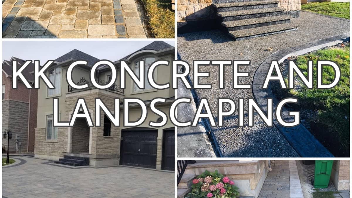 KK Concrete and Landscaping: concrete work photographed at the business