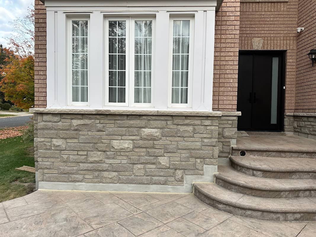 Three Little Pigs Masonry: concrete work photographed at the business